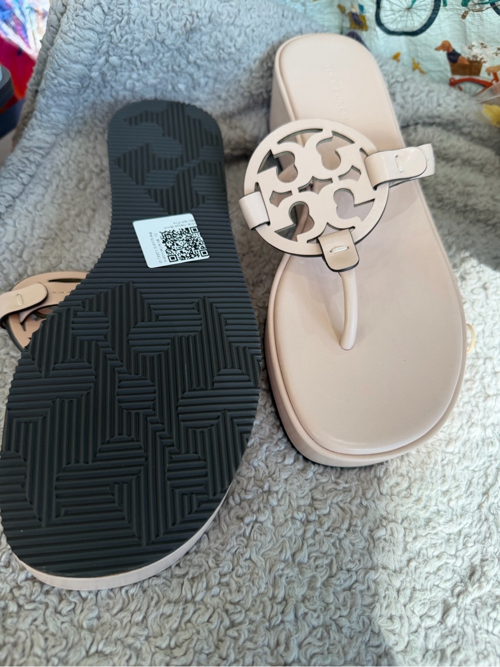 Tory Burch Blush Pink Platform Miller Thong Sandals - Picture 3 of 4